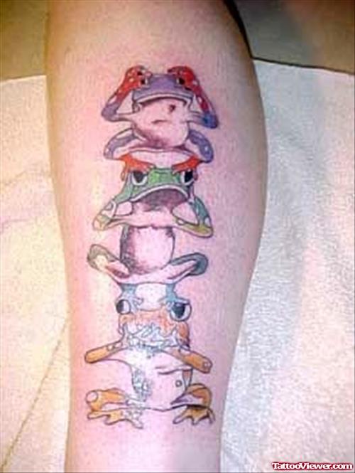 Frogs Tattoos On The Arm