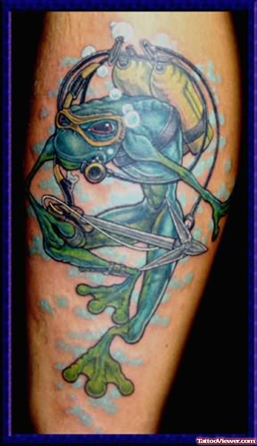 Custom Designed Frog Tattoo