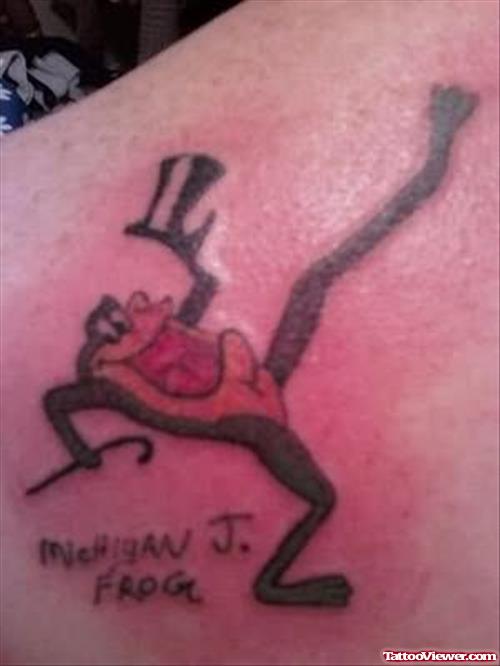 Funny Dancing Frog Tattoo