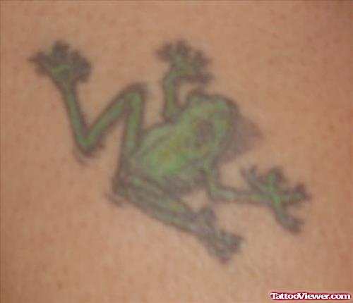 Frog Lying Tattoo