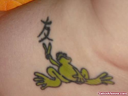 Chinese Symbol Nad Frog Tattoo