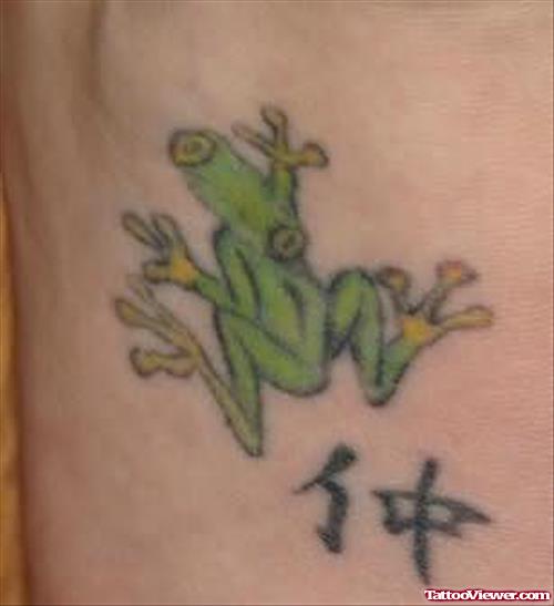 Jumping Amphibian - Frog Tattoo