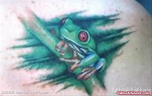 Dar Green Frog Tattoos