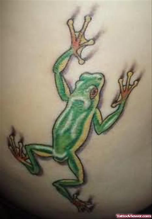 Climbing Frog Tattoo