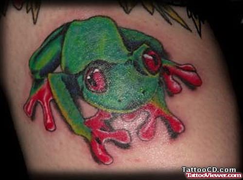 Red Eyes Frog Tattoo