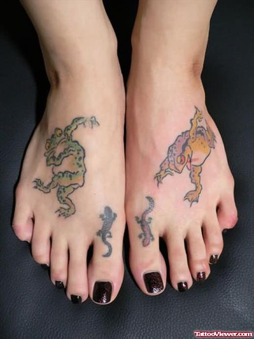 Frog Tattoo Designs For Feet