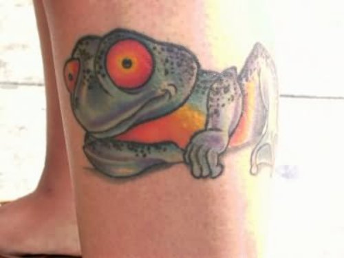 A Cool Frog Tattoo on a Hot Day