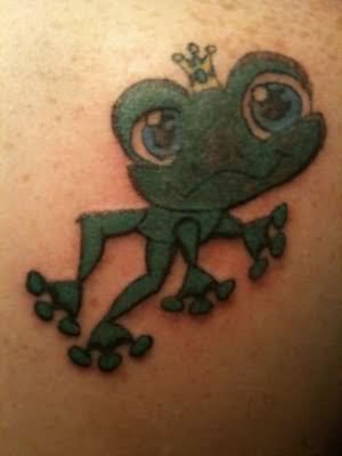 Cartoon Frog Walking Tattoos
