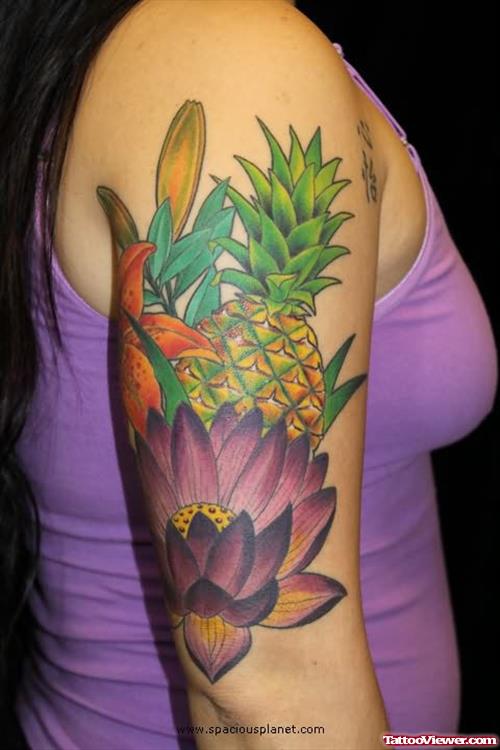 Fruit Tattoo On Biceps