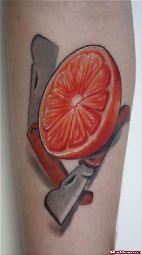 Orange Tattoo On Arm