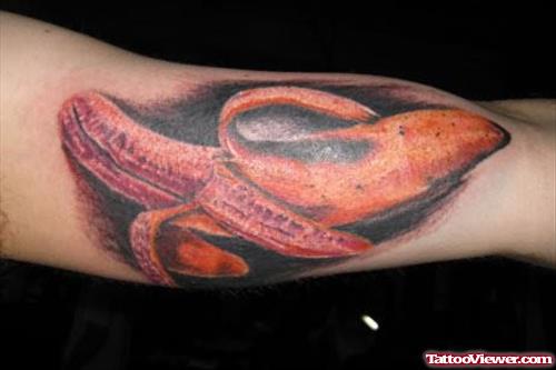 Nice Banana Tattoo On Arm