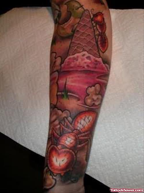 Vegetable And Fruit Tattoo