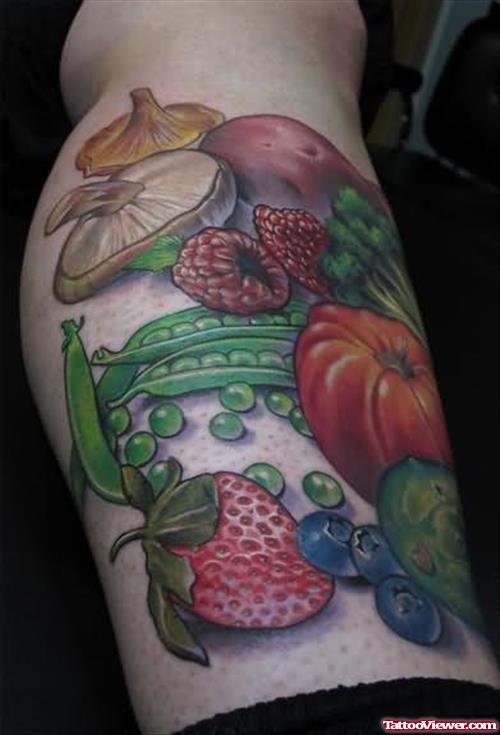 Fruits And Vegetables Tattoos