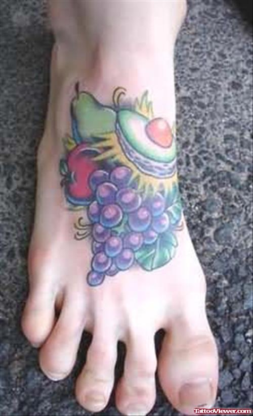 Fruit Tattoo On Foot