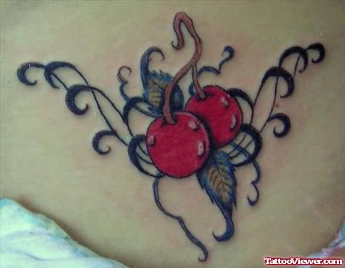 Cherry Tattoo On Body