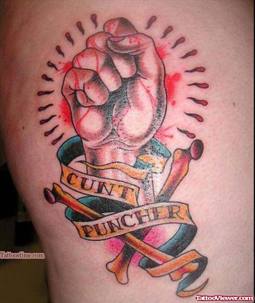 Funny Cunt Puncher Tattoo