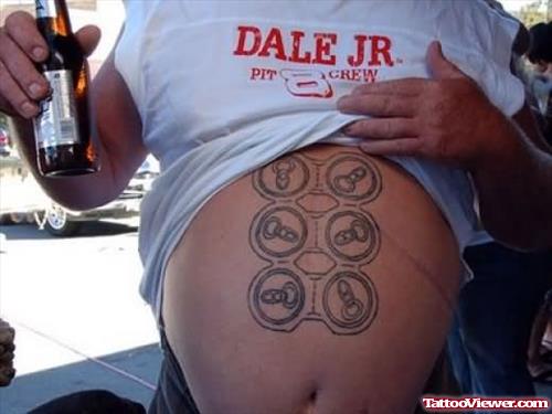 Funny Tattoo On Belly