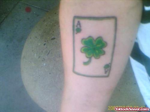 Gambling Card Tattoo On Arm