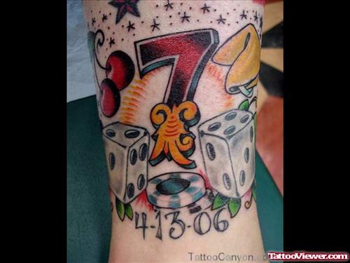 Gambling Tattoo On Arm