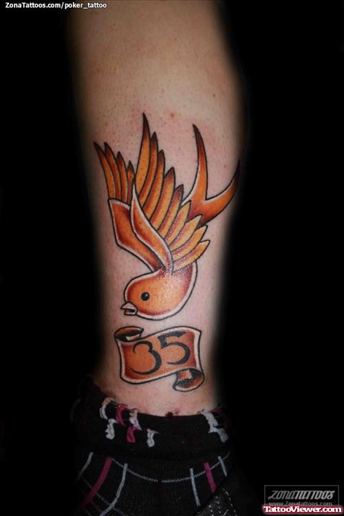 Gambling Number and Bird Tattoo