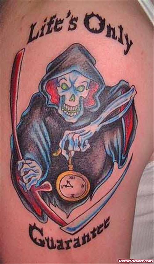 Grim Reaper Gambling Tattoo