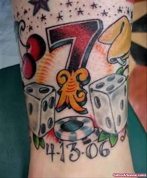 Lucky Seven - Gambling Tattoo