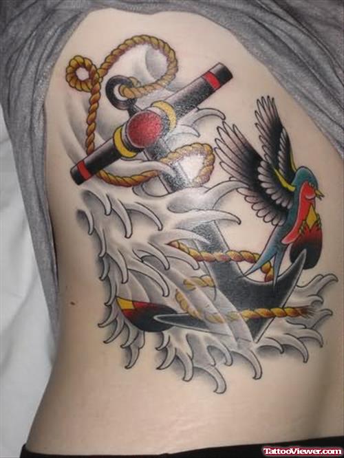Anchor Cross Tattoo On Body