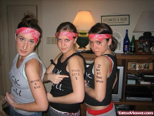 Gangsta Girls Tattoos
