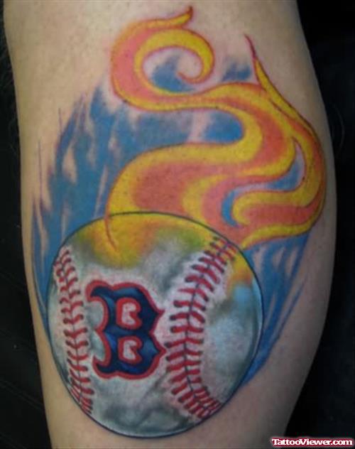 Flaming Ball Tattoo
