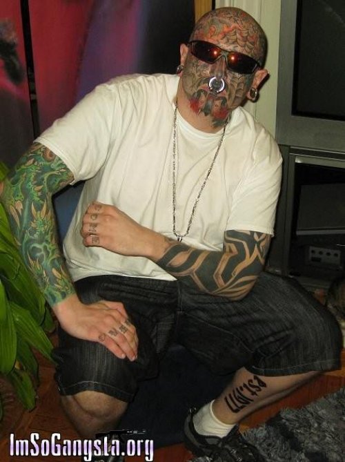 Gangster Full Body Tattoo