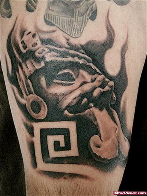 Tribal Gangsta Tattoo On Half Sleeve
