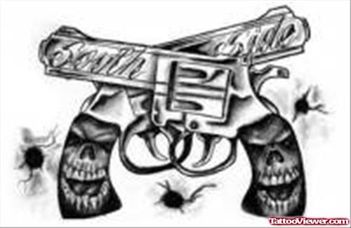 Gangsta Guns Tattoos Designs