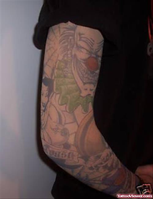 Japanese Gangsta Tattoo On Right Sleeve