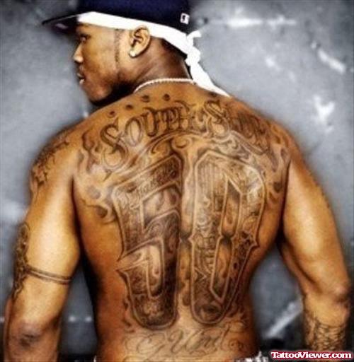 Soulja Boys Gangsta Tattoo On Full BAck