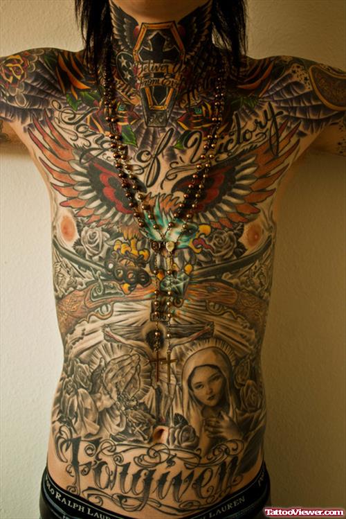 Gangsta Tattoo On Man Body