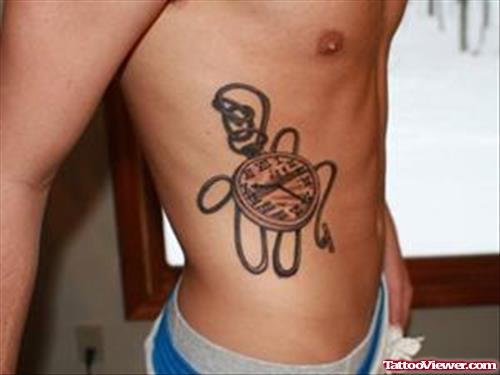 Gangsta Tattoo On Man Side Rib