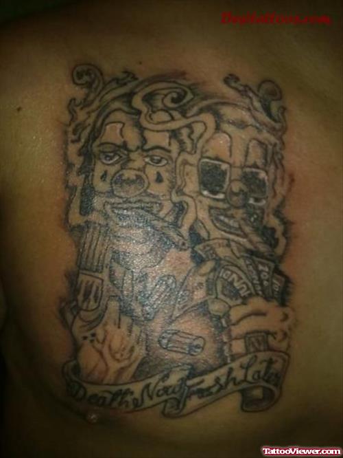 Gangster Tattoo On Man Chest