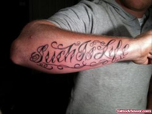 Gangsta Tattoo On Man Right Arm