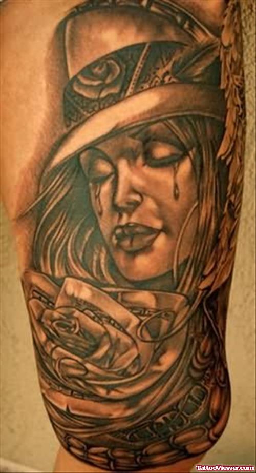 Beautiful Girl Gangsta Tattoo