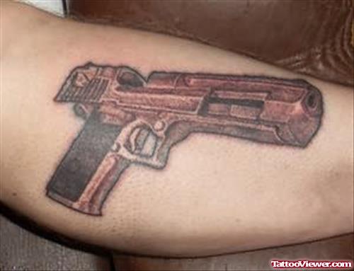 Gangsta Gun Tattoo