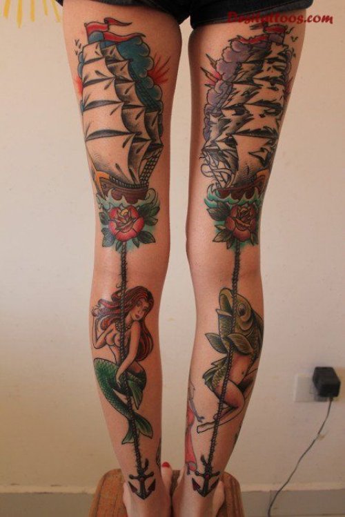 Gangsta Tattoos On Back Legs