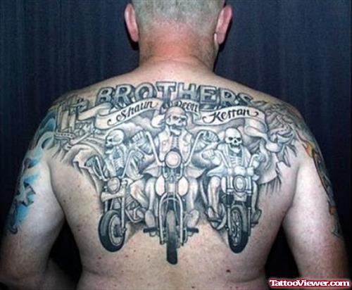 Upperback Gargoyle Tattoo For Men