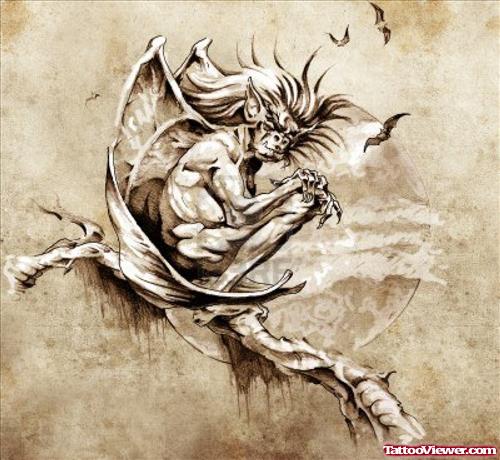 Gargoyle Tattoo Design For Men