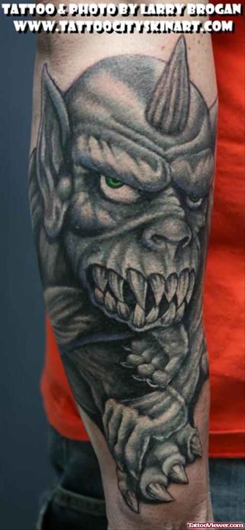 Right Sleeve Gargoyle Tattoo
