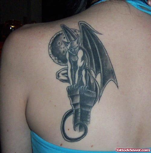 Gargoyle Tattoo On Left Back Shoulder