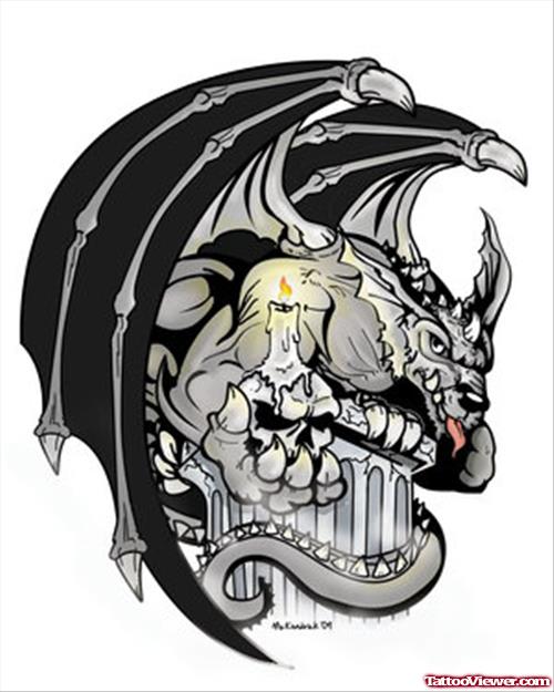 Devil Gargoyle Tattoo Design