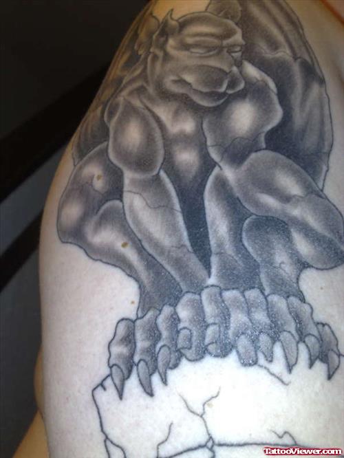 Biceps Gargoyle Tattoo