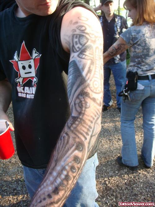 Left Sleeve Gargoyle Tattoo