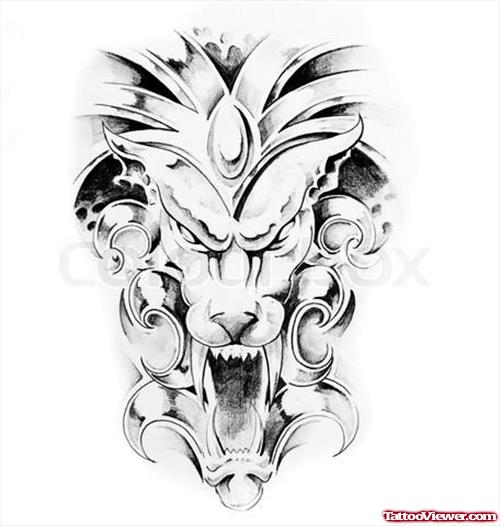 Gargoyle Tattoo Sketch Design