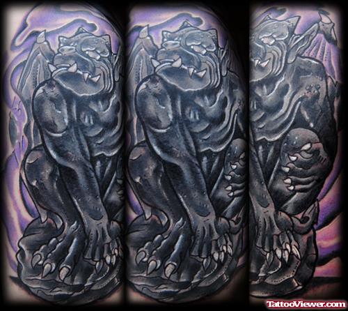 Dark Ink Gargoyle Tattoo